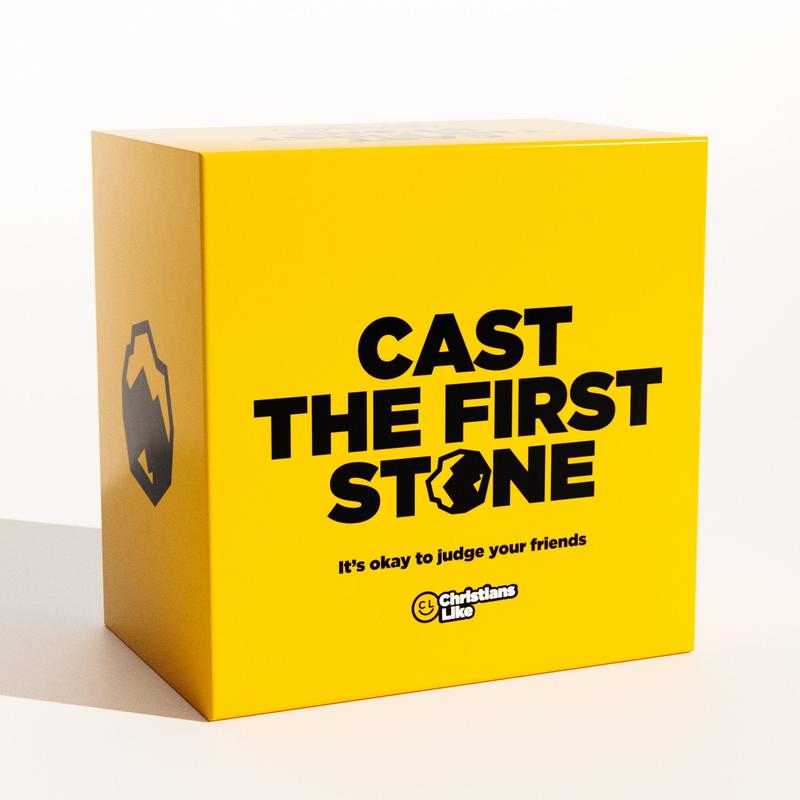 Cast The First Stone - It’s Okay to Judge Your Friends - Hilarious Christian Party Game for Adults - 260 Cards - Fun for Church Groups, Family Gatherings, Small Groups, and Game Nights