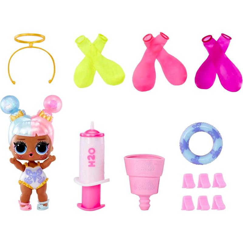 LOL Surprise Water Balloon Surprise Dolls with Collectible Doll, Water Balloon Hair, Glitter Balloons, 4 Ways to Play, Water Play, Reusable Water Balloons, Surprise Doll, Limited Edition Doll 4+