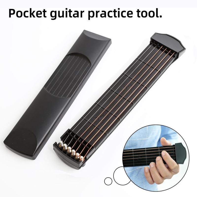 Pocket Guitar Finger Exerciser, 1 Count Adjustable 6 Fret Portable Guitar Chord Practice Tool, Guitar Practice Supplies For Beginner