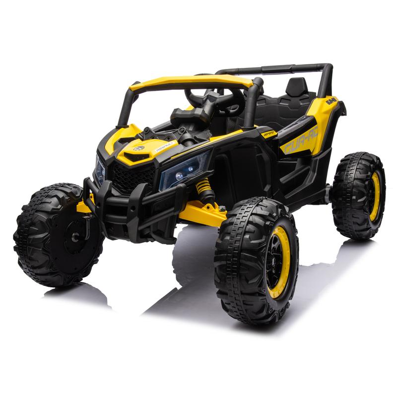 12V Ride On Car with Remote Control,UTV ride on for kid,3-Point Safety Harness, Music Player (USB Port Volume Knob Battery Indicator), LED Lights, High-Low Speed Switch - Off-Road Adventure for Kids