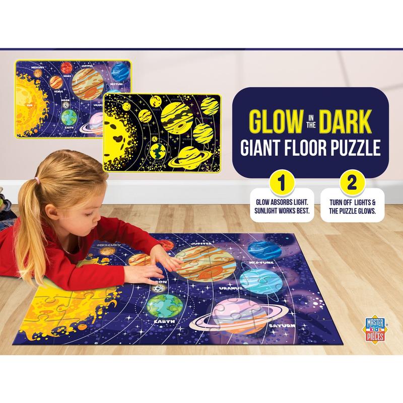 MasterPieces - Glow in the Dark - Our Solar System 48 Piece Floor Jigsaw Puzzle