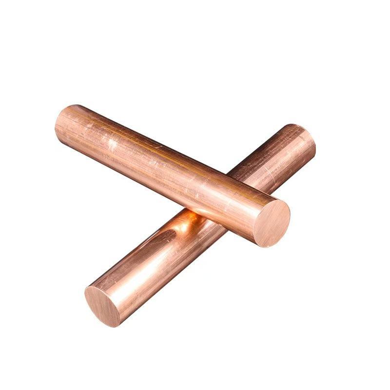 Copper Round Bar, 2 Counts Copper Rod, DIY Craft Making Supplies for Home Decor, Handmade Accessories for Craftsmen, Machinists, Hobbyists and Modelers