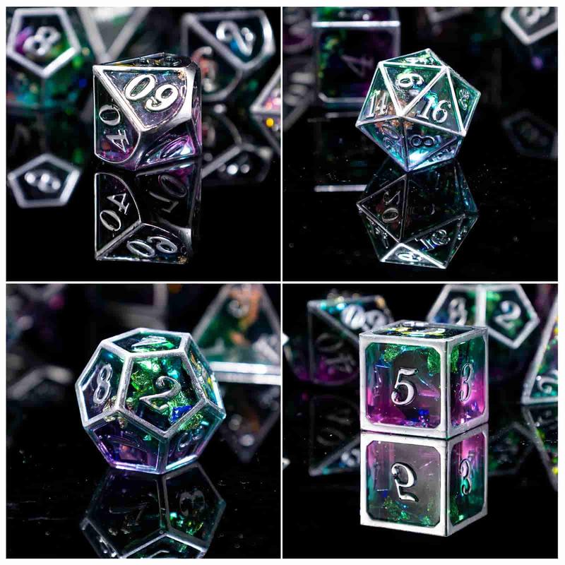 Upgraded Dice Resin Molds, Large DND Silicone Dice Molds for Resin with 7 Cavities, Polyhedral Stereoscopic Game Dice Epoxy Resin Molds for DIY Dices Making, Table Board Game - LET'S RESIN