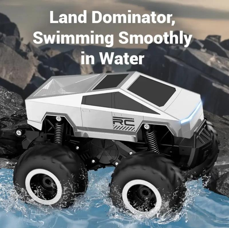 RC Cybertruck Amphibious Car 2.4G Off-road Charging Climbing Pickup Truck Children