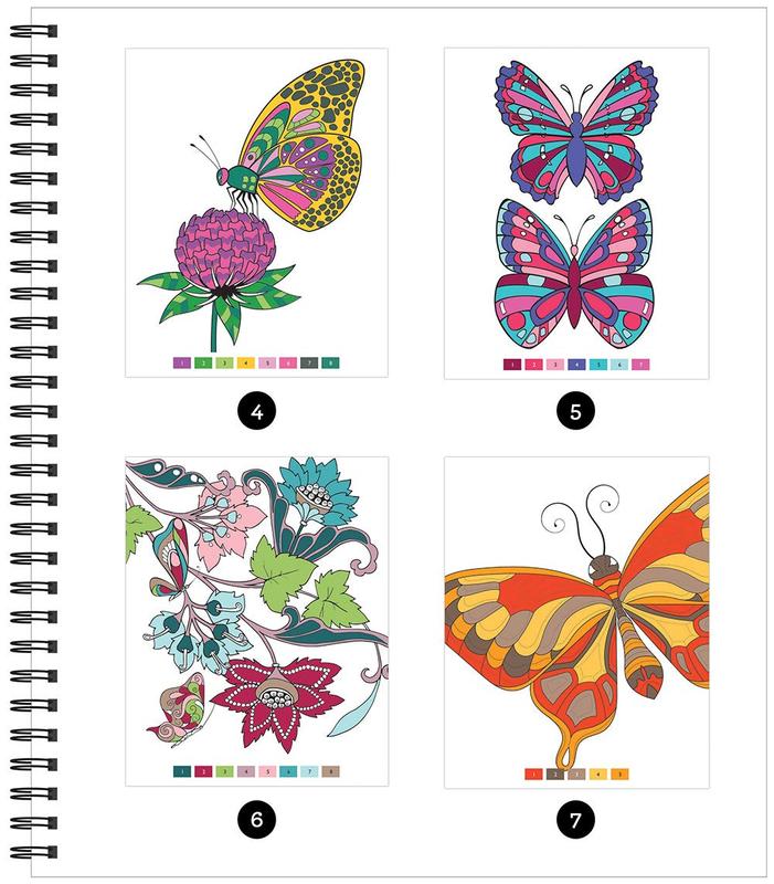 Brain Games - Color by Number: Butterflies