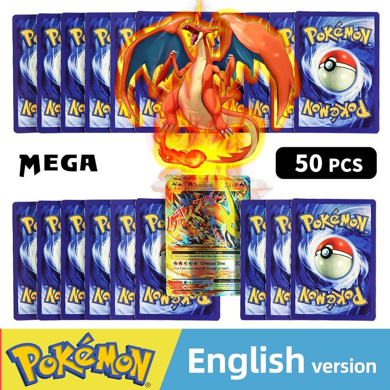 Pokemon Card Set 100 VMAX, Pokemon Game Booster, Toy Collection for Children