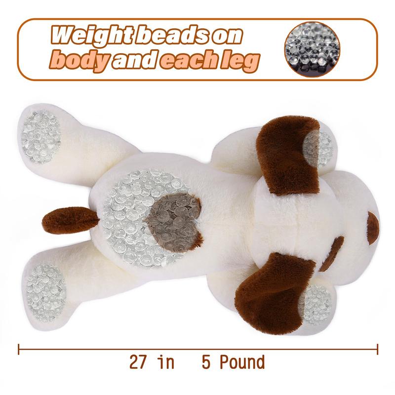 White Dog Weighted Plush Pillow, 5 lbs 27