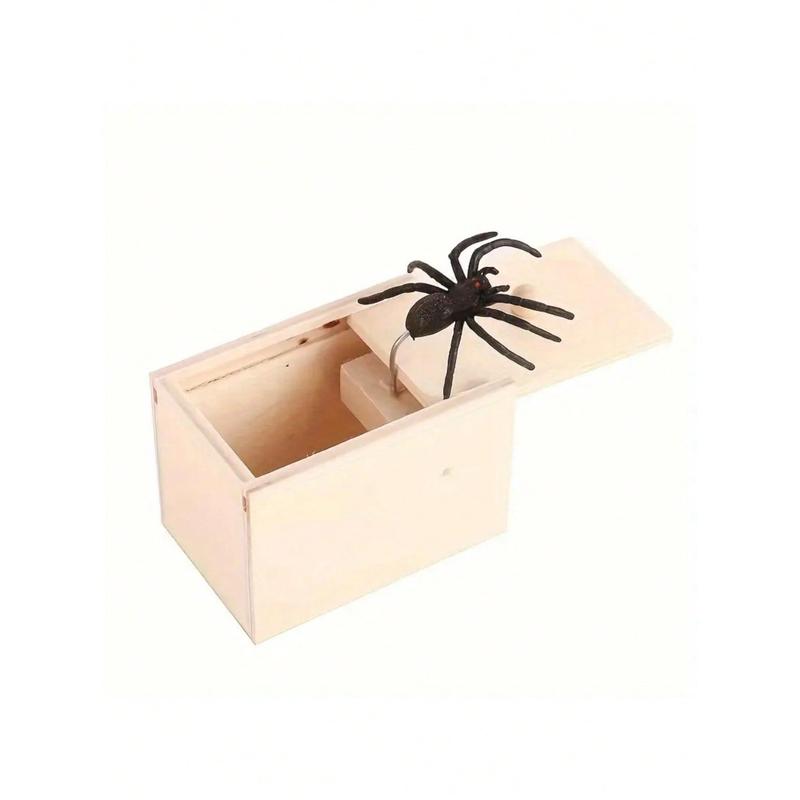 Wooden Spider Prank Box - Handmade Joke Box Perfect For Halloween, Christmas Gifts, Thanksgiving Xmas,Gift Box,Xmas Gifts,Christmas,Halloween,Prank