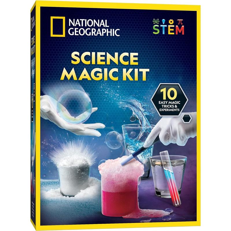 NATIONAL GEOGRAPHIC Magic Chemistry Set - Science Kit for Kids with 10 Amazing Magic Tricks, STEM Projects and Science Experiments, Science Toys, Great Gift for Boys and Girls 8-12 ( Exclusive)