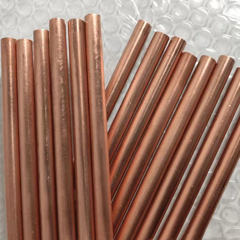 Copper Round Bar, 2 Counts Copper Rod, DIY Craft Making Supplies for Home Decor, Handmade Accessories for Craftsmen, Machinists, Hobbyists and Modelers