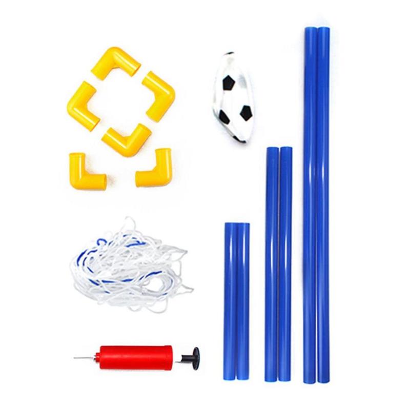 Portable Football Goal, 1 Set Durable Detachable Soccer Goal with Inflatable Football and Pump for Indoor & Outdoor Use, Christmas Gift