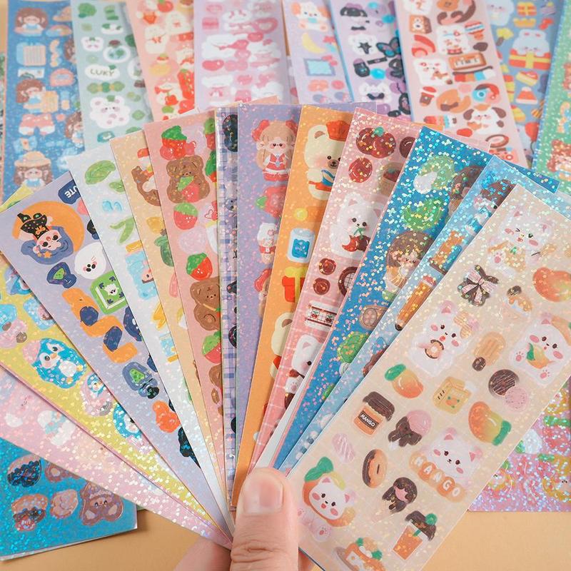 200pcs pack Cute Cartoon Patterns Sticker, Multipurpose Self Adhesive Stickers for DIY Craft, Decoration, Hand Account