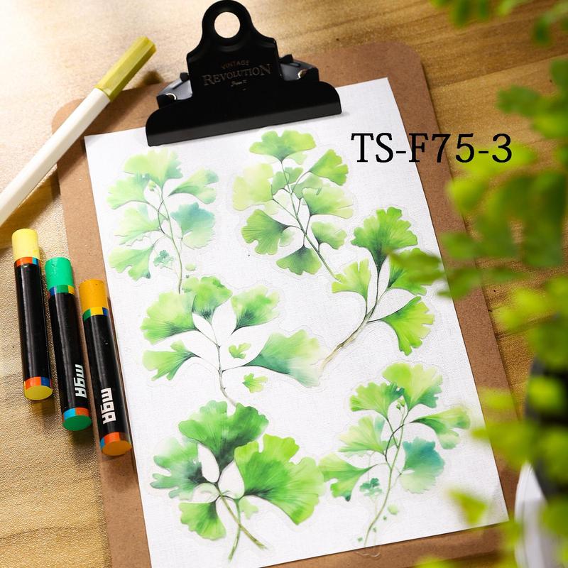 Watercolor Plant Themed Material Paper, 20pcs pack Scrapbooking & Stamping Paper, DIY Decorative Paper for Scrapbooking & Journal Making