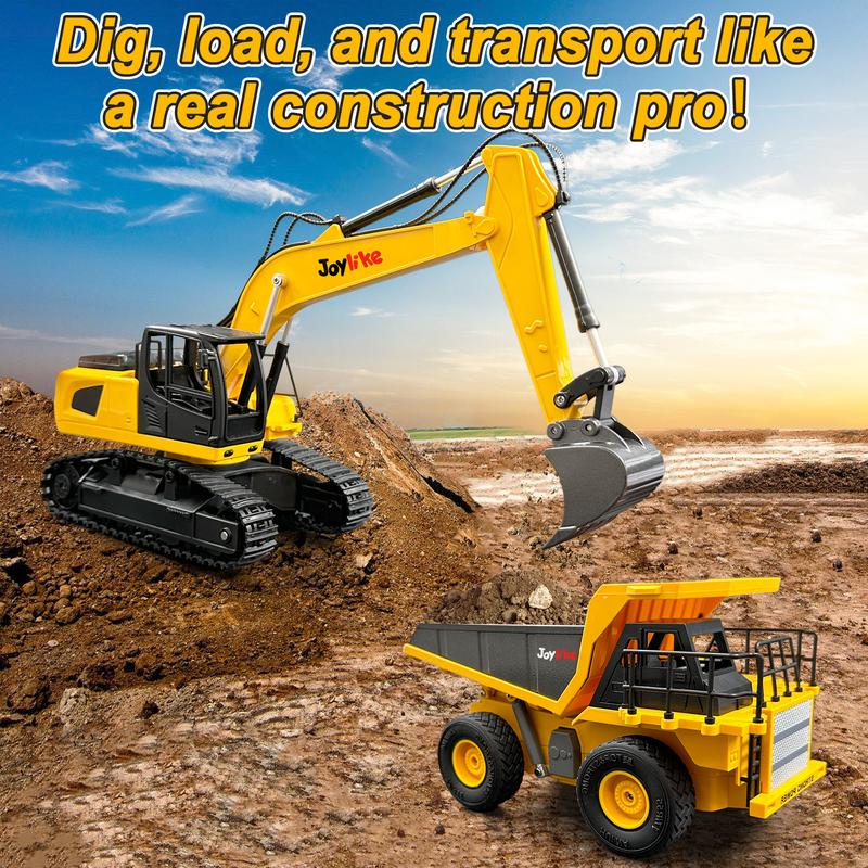 Remote Control Alloy Excavator and Truck, best gift for boys, Christmas gift choice