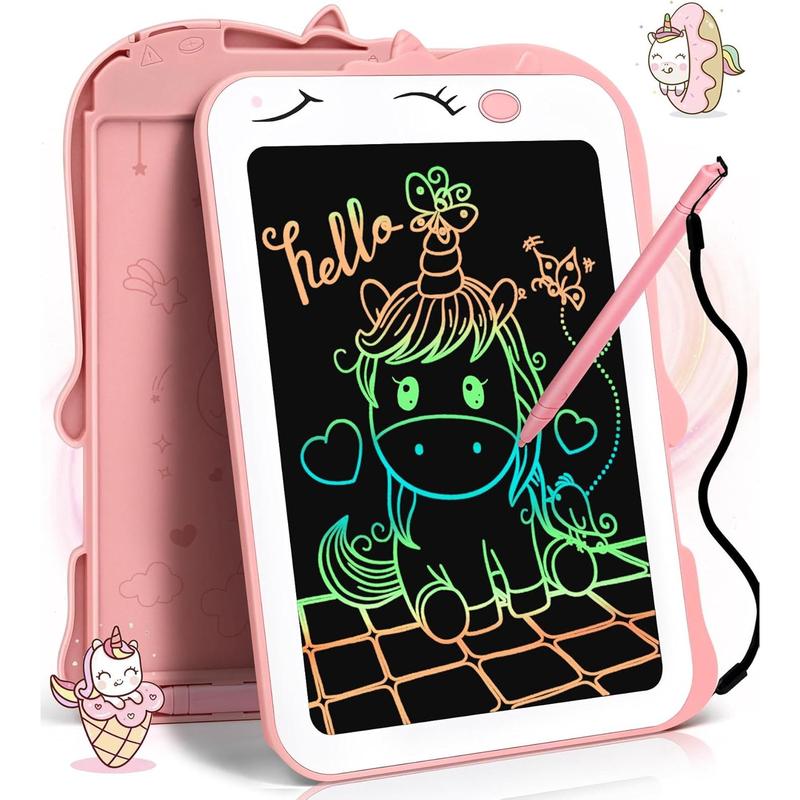 AiTuiTui LCD Writing Tablet Kids Toys for Girls Boys Age 2-3 Gift Ideas, Unicorn Colorful Doodle Board Educational Learning Toys for Children 3 4 5 6 7 8 Years Old, Toddler Drawing Pad Travel Toys