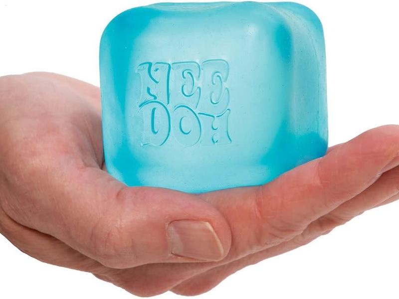 Schylling NeeDoh Nice Cube - Sensory Fidget Toy for Stress Relief - Square Shape with Groovy Goo Filling in Assorted Colors  - Pack of 1 Random Color nee doh  gumdrop