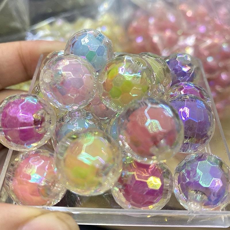 DIY 16mm jewelry handmade beaded jewelry accessories AB color globe beads medium bead ballpoint pen production