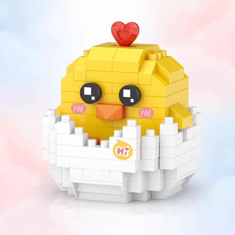 Chicken Design Building Block (150pcs set), Cute Fun Chicken Animal Micro Particle Assembly Building Block, Micro Particle DIY Birthday Gift Decoration Puzzle Toy