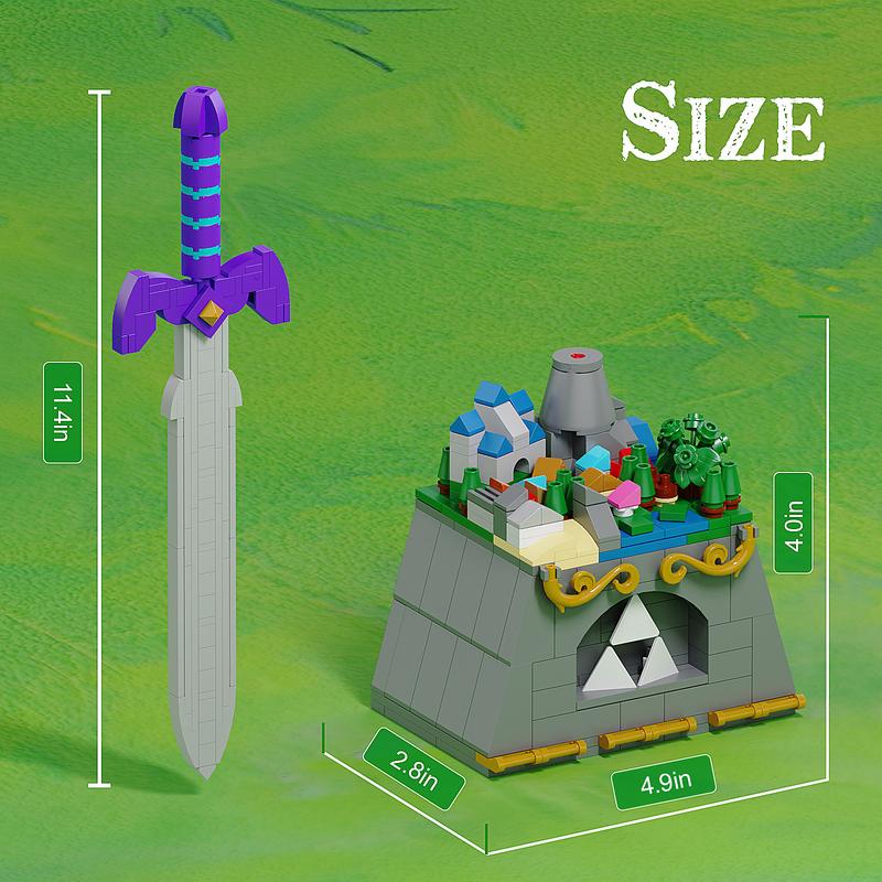 Classic Sword Building Kit, Perfect Christmas & Halloween Gifts for Fans and Kids Aged 6+ (388 pcs)