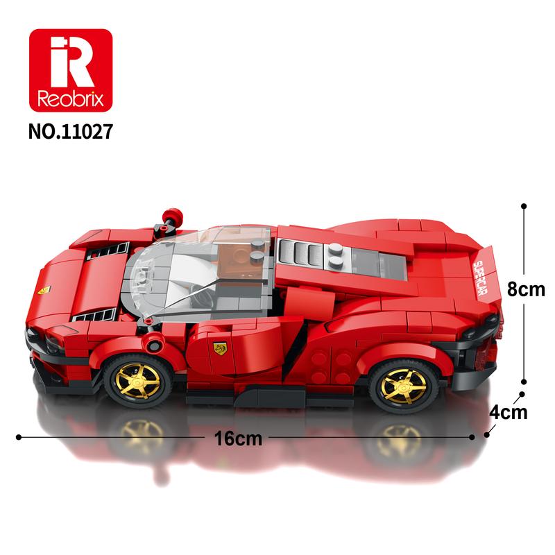 Reobrix Daytona SP3 Supercar Building Set, Super Race Vehicles Building Toy Birthday for Kid Aged 6+. (306PCS)