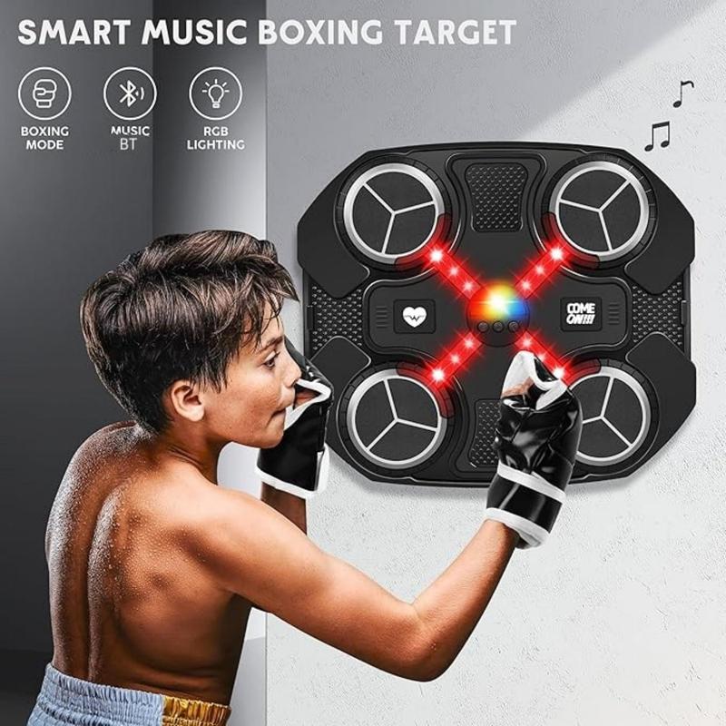 Smart Music Boxing Target, 1 Box Interactive Stress Relief Punching Pad with Gloves, Sensory Training Reaction Speed Equipment for Home School Gym, Christmas, Christmas Gift