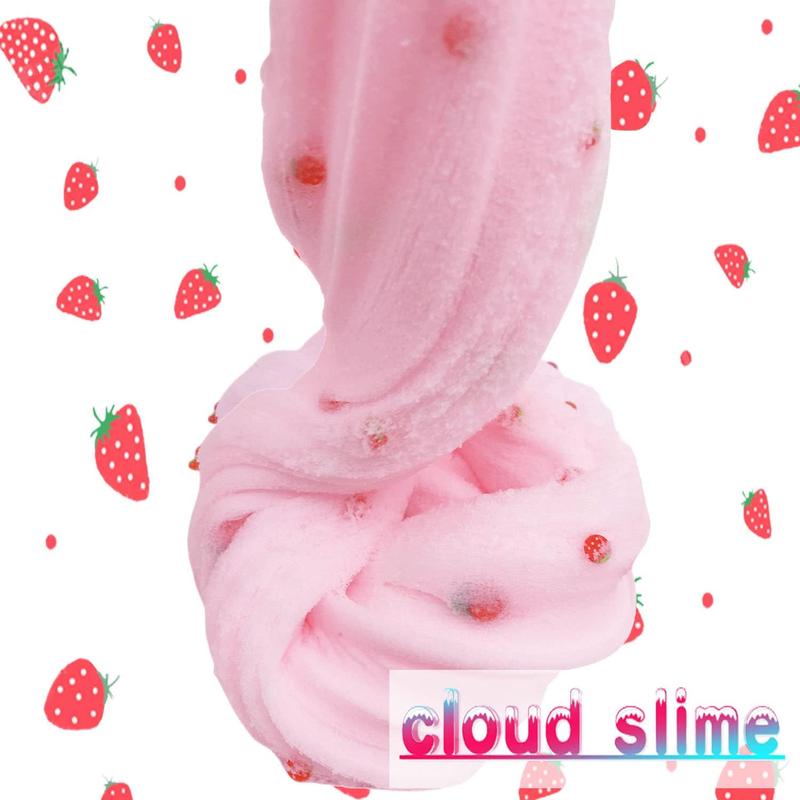 2Color Cloud Slime,Non-Sticky and Super Soft Scented Slime,Birthday Gifts Party Favors for Girl and Boys,Stress Relief Toy.