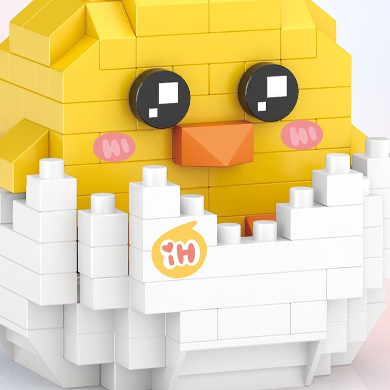 Chicken Design Building Block (150pcs set), Cute Fun Chicken Animal Micro Particle Assembly Building Block, Micro Particle DIY Birthday Gift Decoration Puzzle Toy