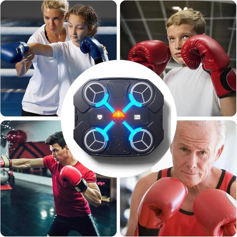 Smart Music Boxing Target, 1 Box Interactive Stress Relief Punching Pad with Gloves, Sensory Training Reaction Speed Equipment for Home School Gym, Christmas, Christmas Gift