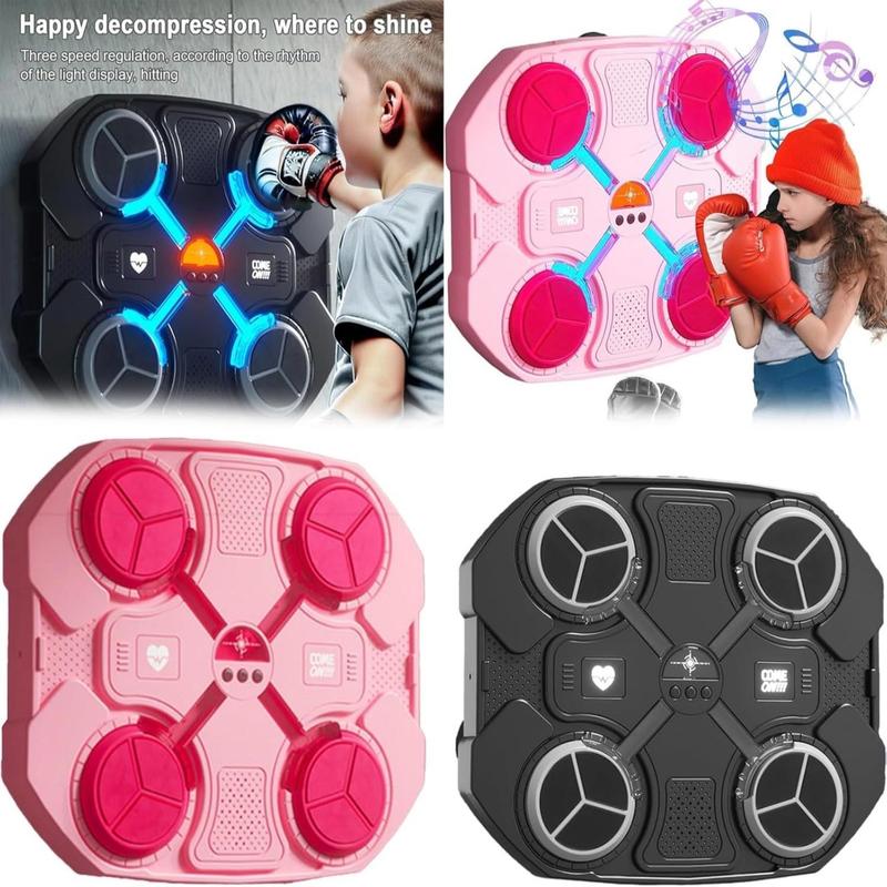 Smart Music Boxing Target, 1 Box Interactive Stress Relief Punching Pad with Gloves, Sensory Training Reaction Speed Equipment for Home School Gym, Christmas, Christmas Gift