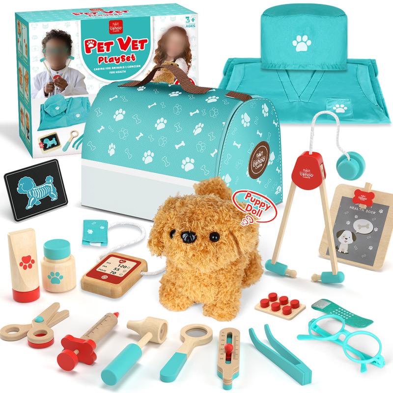 Doctor Kit for Kids, Vet Play Sets for Kids, Veterinarian Kit for Kids, Pretend Play Doctor Set with Doll Bag, Doctor Toys Gift for Kids Boys Girls