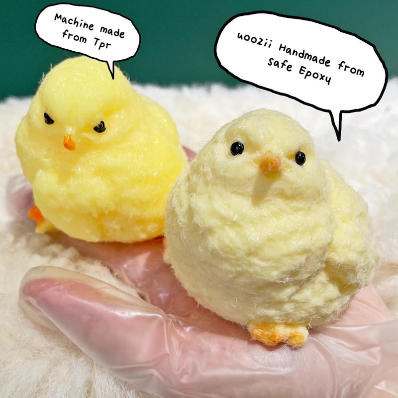 Handmade Chick Taba Squishy Toys Ultra Soft Squishy Fidget Toys Silicone Squeeze Toys for Stress Relief ( Chicken )