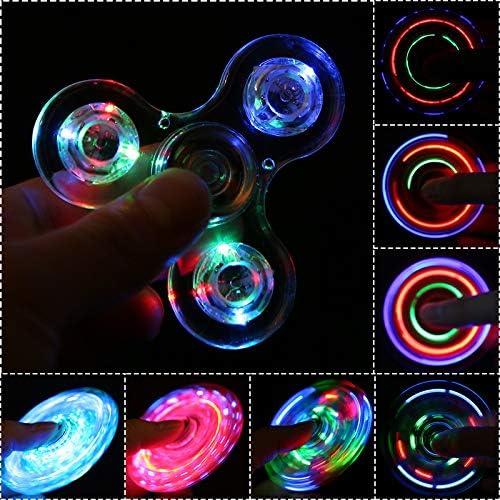 LED Fidget Spinners, Light Up Sensory Fidget Toys for Kids, Glow in The Dark Toys for Kids 4-8-12, ADHD Anxiety Stress Relief Toys for Adults, Christmas Classroom Prizes Return Gifts for Kids