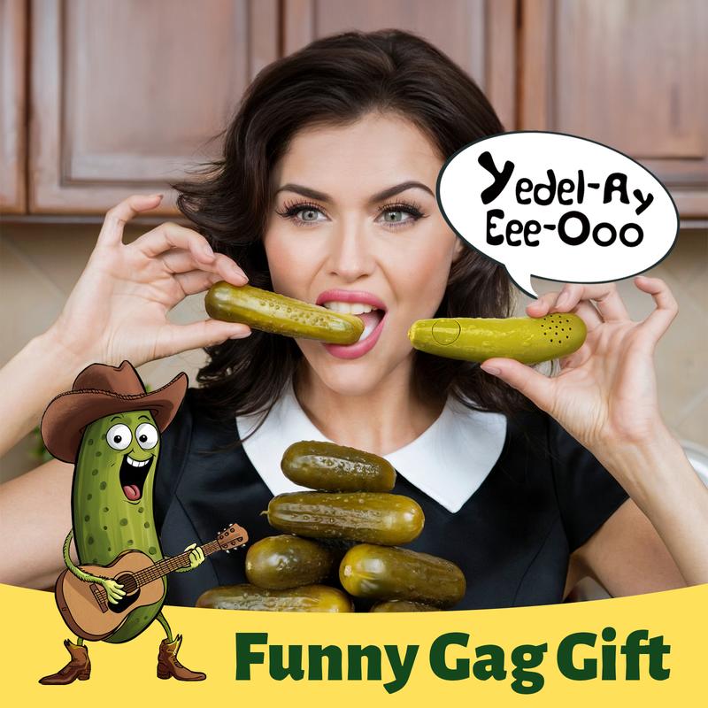 A AIFAMY Yodeling Pickle - Singing Cucumber Toy - Funny Gag Gift Idea for Adults Friends and Family