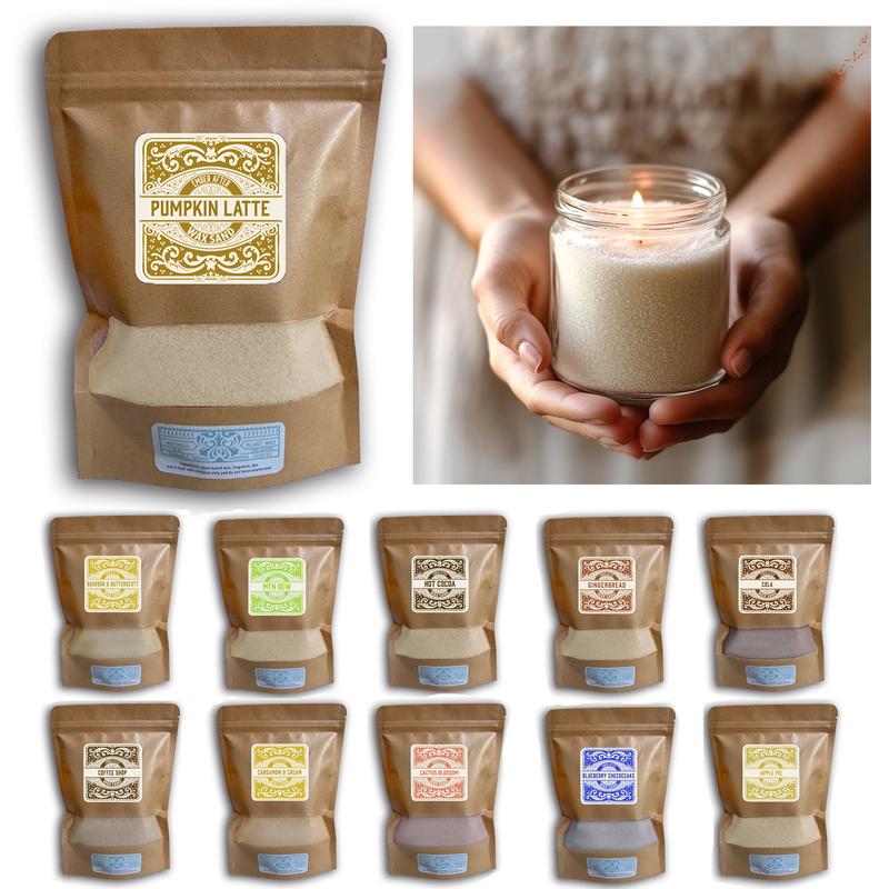 Sand Wax - DIY Candle Making - Choose Fragrance - Includes 10 Wicks - 8 oz Bag