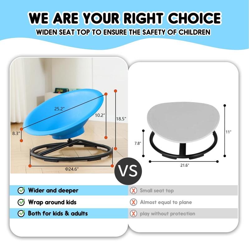 Spinning Chair for Autistic Kids, Sit and Spin Toys for Age 3+, Sensory Swivel Chair Enhancing Motor Skills, Educational Indoor & Outdoor Toys