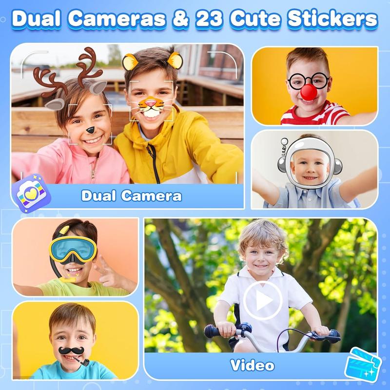 Kids Phone Gifts and Toys for 3-8 Year Olds Boys, Toy Phone with Dual Camera, MP3 Music Player, Games, Habit Tracker Touchscreen Toddler Phone Learning Toy Birthday Gifts for Girls Age 3 4 5 6 7 8