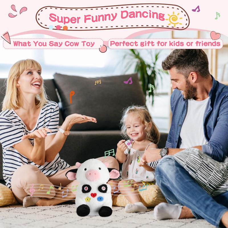 MIAODAM Crawling Cow&Rabbit&Extraterrestrial Bunny Animals Toy, Talking Dancing Singing Toy Repeats&Record What You Say,Cozy look, Cute shape,Gift for boys and girls C1