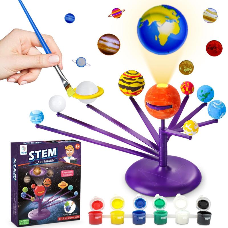 Christmas gifts kids toys,Solar System Model Kit, Glow in Dark Planet Model, Stem Toys Gift for Kids & Teens, Science Activities for Ages 5-8+, Kids Crafts Ages 4-8, Birthday Gift for Boys Ages 4 5 6 7 8-12 Year Old