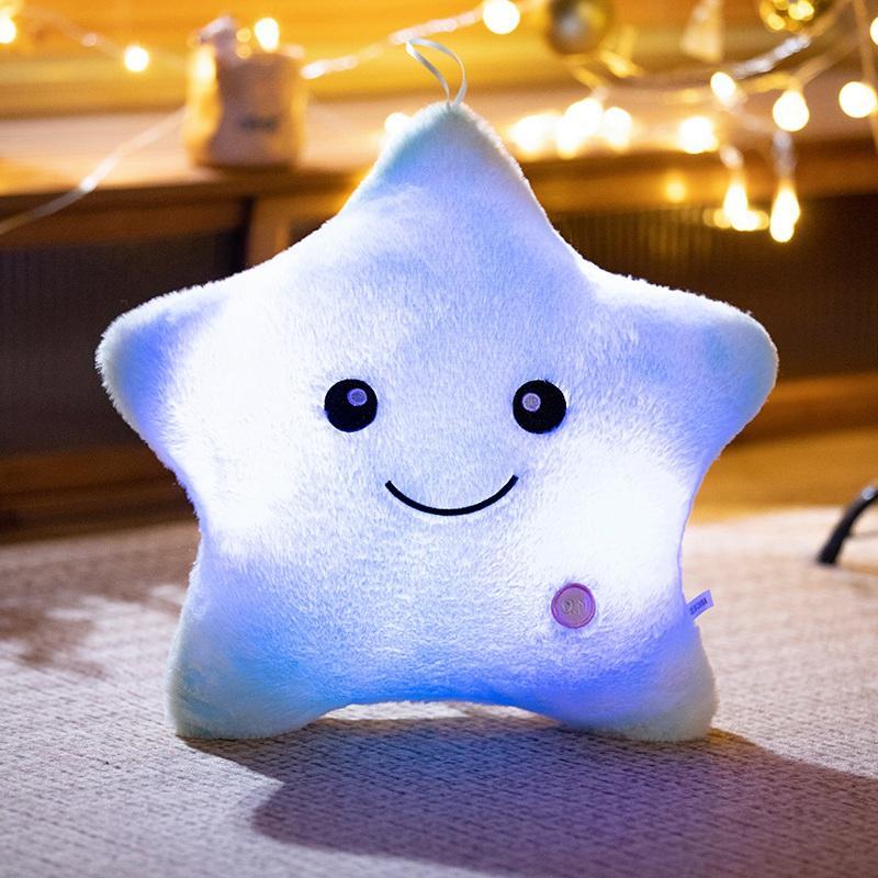 Luminous Star Pillow Plush Toy, Cute Star Shaped Plush Toy, Soft Plush Toy for Home & Office, Perfect Gift for Birthday & Holiday, Get Two Three Number 5 Batteries By Yourself