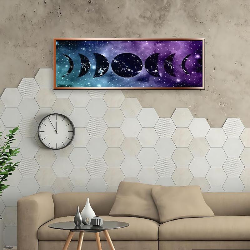 Moon Pattern DIY Diamond Art Painting Kit without Frame, 5D Diamond Art Painting Cross Stitch Kit, DIY Decor Painting for Bedroom Living Room