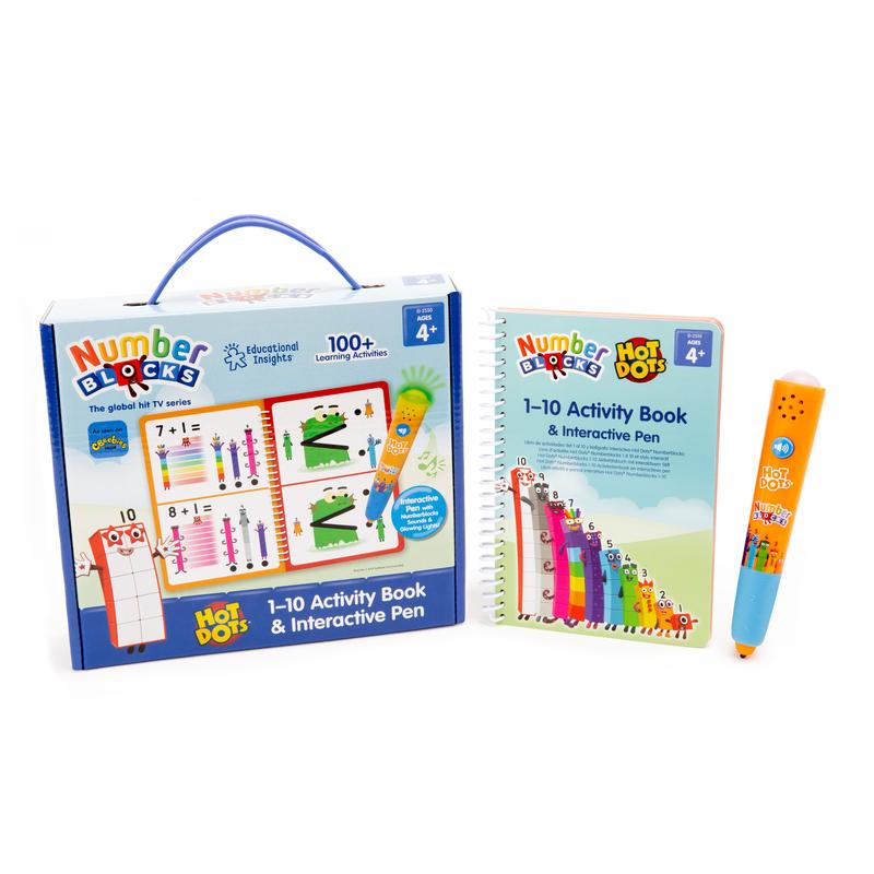 Educational Insights Hot Dots Numberblocks Workbook Numbers 1-10