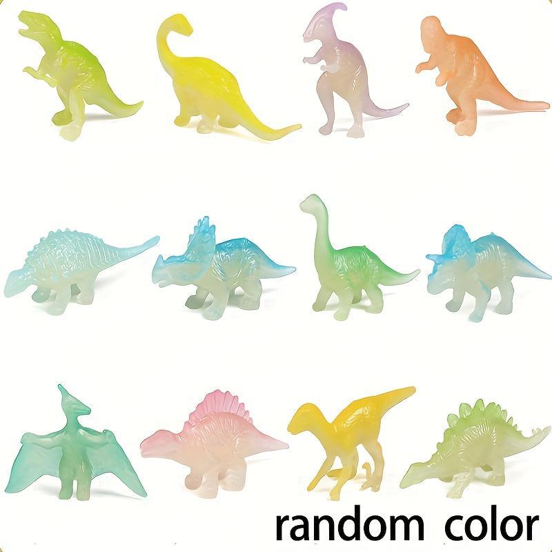 Random Color Luminous Mini Dinosaur Model, 40pcs Glow in The Dark Dinosaur Toy, DIY Toy for Party Gift, Classroom Prize, Specialty DIY Supplies