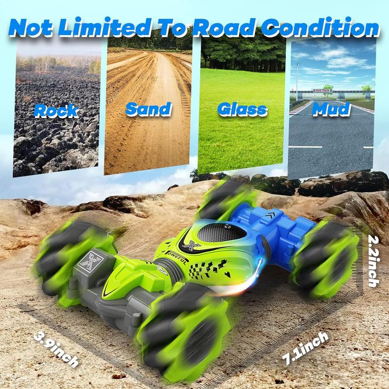 RC Car, 2.4GHz 4WD Gesture Sensing RC Stunt Car Toys for 6-12 yr Boys Girls, Drift Hand Controlled Remote Control Twist Cars Offroad 360° Rotation with Lights Music for Birthday Gifts Gesture Sensor