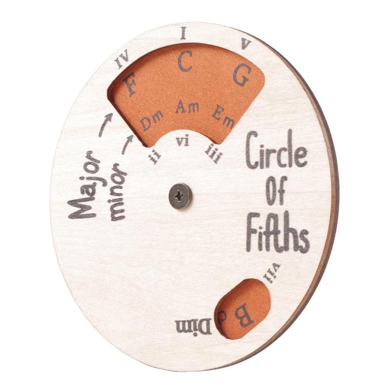 Wooden Circle Of Fifths Wheel, Rotatable Chord Wheel, Wooden Instrument Music Theory Learning Tool, Music Accessories for Guitar, Bass, Piano, Violin