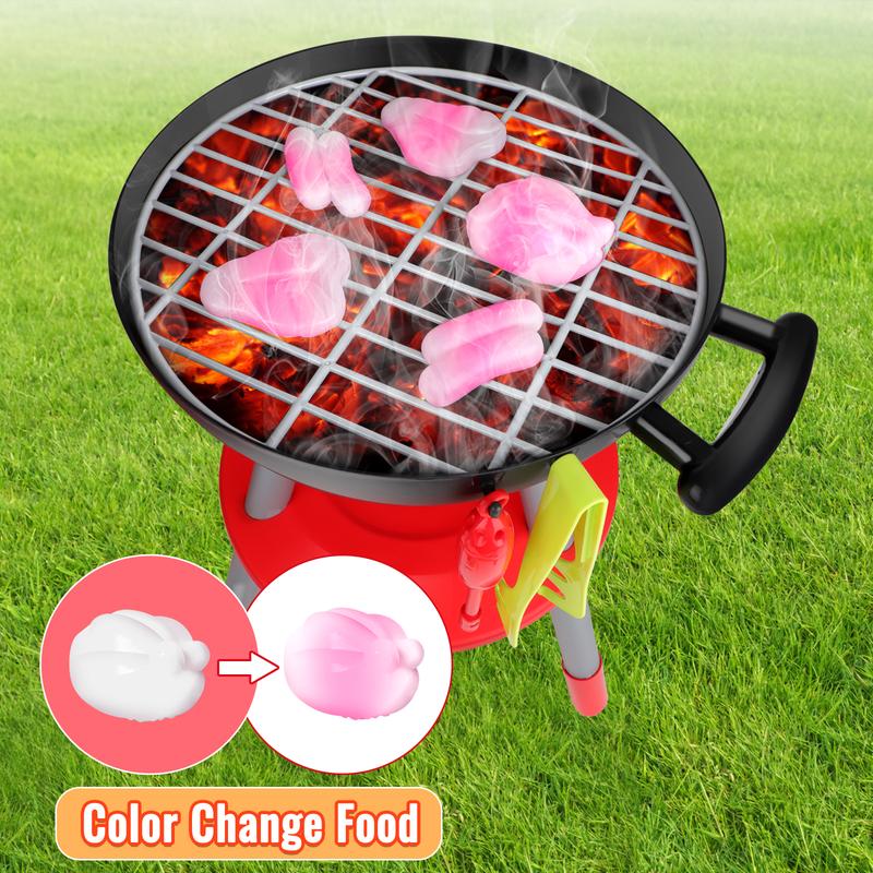 deAO BBQ Grill Toy Set Cooking Toy Set, Kitchen Toy Set, Grill Playset Interactive BBQ Toy Set