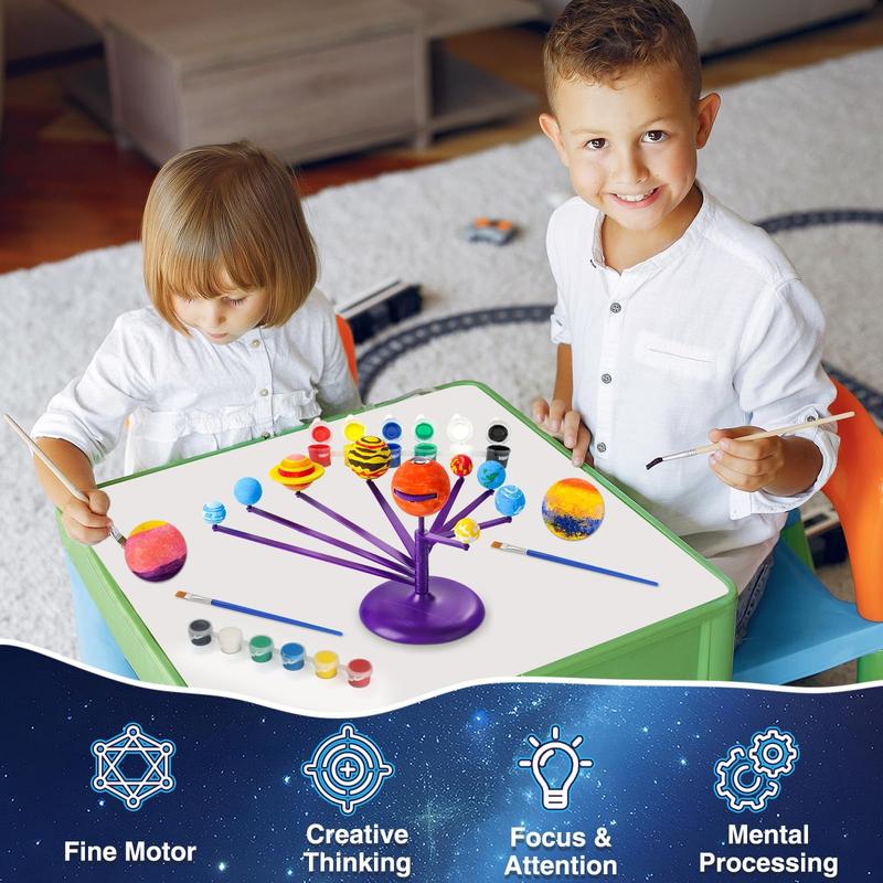 Christmas gifts kids toys,Solar System Model Kit, Glow in Dark Planet Model, Stem Toys Gift for Kids & Teens, Science Activities for Ages 5-8+, Kids Crafts Ages 4-8, Birthday Gift for Boys Ages 4 5 6 7 8-12 Year Old