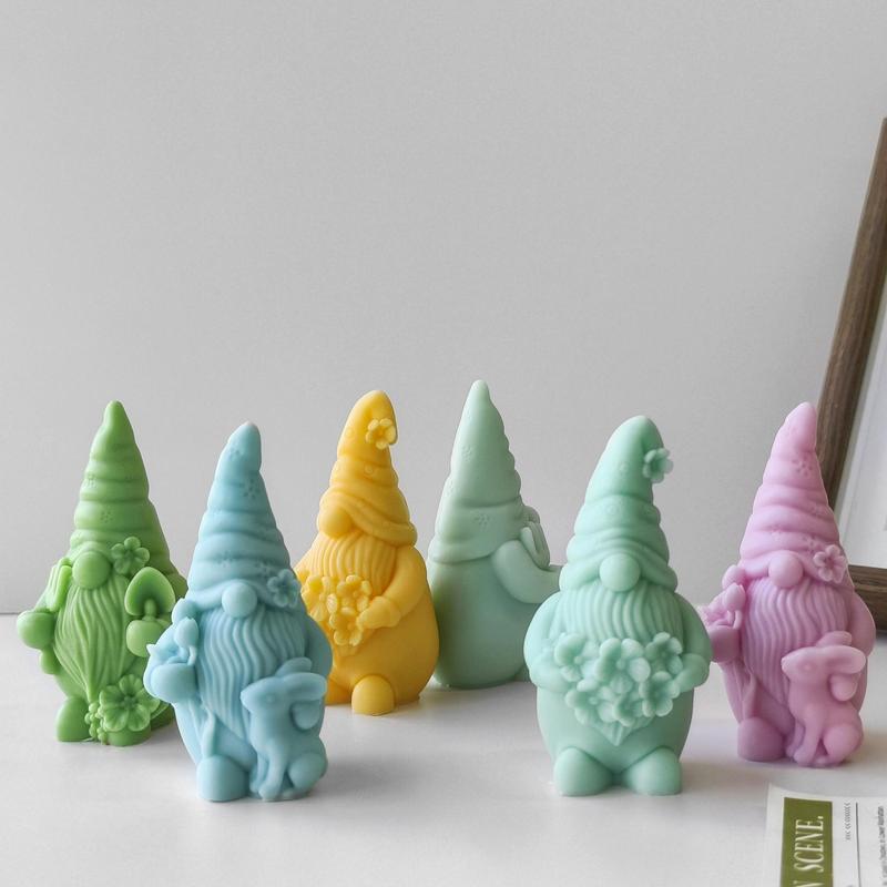 Gnome Design Silicone Mold, 1 Count DIY Candle Mold, Soap Making Mold, DIY Candle Making Tool for Home Decor