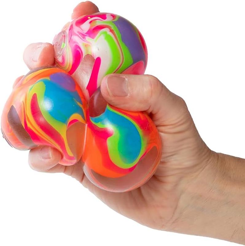 Schylling NeeDoh Marbleez - Groovy Glob Toy - Assorted Multi-Color Swirls - Ages 3 to Adult (Pack of 1)