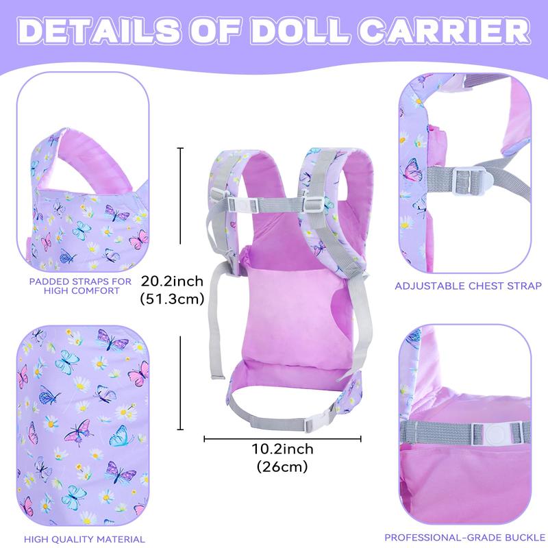 Baby Doll Carriers & Doll Accessories Children's Doll Carriers for 16-22 Inch Baby Dolls & Accessories (No Doll)