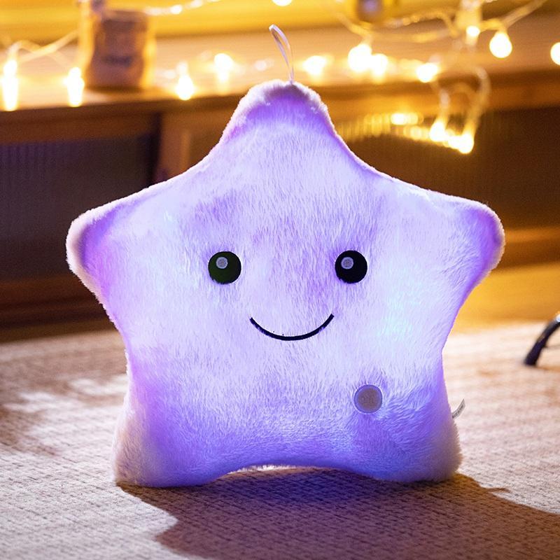 Luminous Star Pillow Plush Toy, Cute Star Shaped Plush Toy, Soft Plush Toy for Home & Office, Perfect Gift for Birthday & Holiday, Get Two Three Number 5 Batteries By Yourself